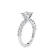 princess cut solitaire lab-grown diamond ring in white gold