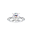 round cut solitaire lab-grown diamond ring in white gold