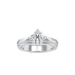 round cut solitaire lab-grown diamond ring in white gold