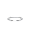 twisted wire gold band ring in white gold