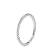twisted wire gold band ring in white gold