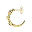 bubble drop diamond hoop earrings in yellow gold