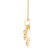 butterfly heart shape diamond necklace in yellow gold