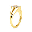 cluster bezel diamond ring in yellow gold