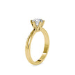 round solitaire lab-grown diamond ring in yellow gold