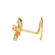 floral spiral lab-grown diamond nosepin in yellow gold