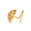 flower design lab-grown diamond nosepin in yellow gold