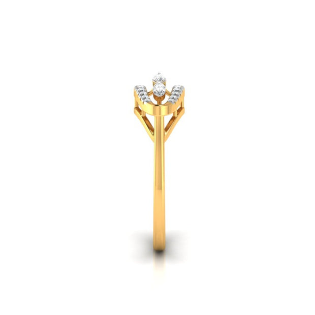 four marquise cut diamond ring in yellow gold