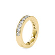 channel set half eternity lab-grown diamond ring in yellow gold