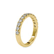 pave half eternity lab-grown diamond ring in yellow gold