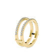 pave half eternity lab-grown diamond ring in yellow gold
