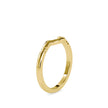 half moon shape yellow gold band