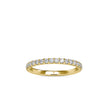 pavé half eternity lab-grown diamond ring in yellow gold