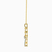 layered heart diamond pendant necklace in yellow gold