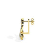 leaf cluster diamond stud earrings in yellow gold