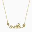 love arrow lab-grown diamond pendant necklace in yellow gold