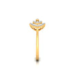 marquise cut double halo diamond ring in yellow gold