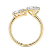 marquise and princess toi et moi lab-grown diamond ring in yellow gold