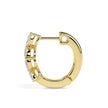 marquise cluster diamond hoop earrings in yellow gold
