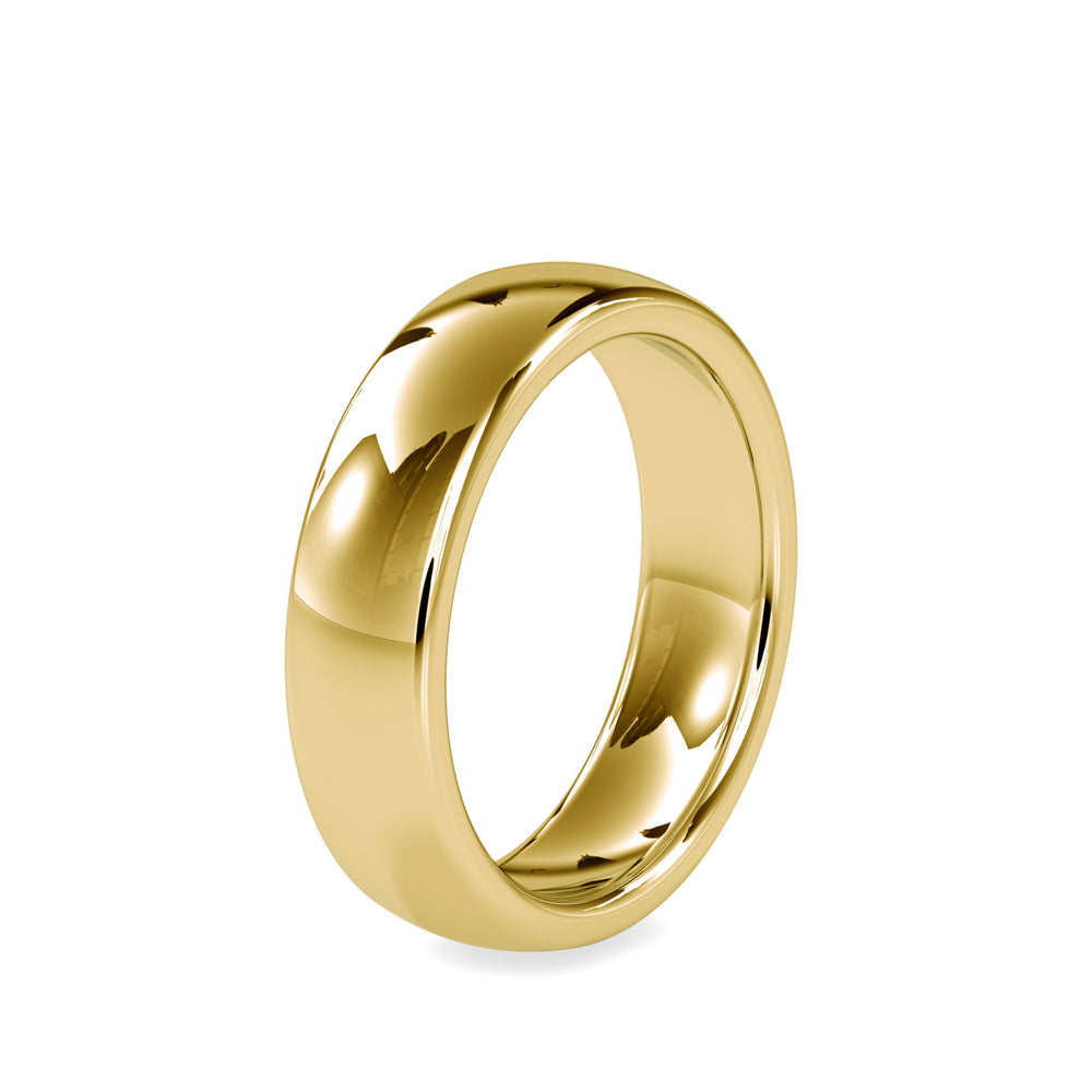plain unisex yellow gold band