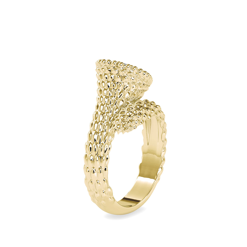 cluster lab-grown diamond ring in yellow gold
