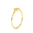 round cut bezel diamond ring in yellow gold