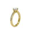 round solitaire lab-grown diamond ring in yellow gold