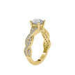 round solitaire diamond ring in yellow gold