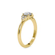 round solitaire lab-grown diamond ring in yellow gold