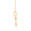 square pave diamond pendant necklace in yellow gold