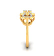 two teardrop style diamond ring in yellow gold