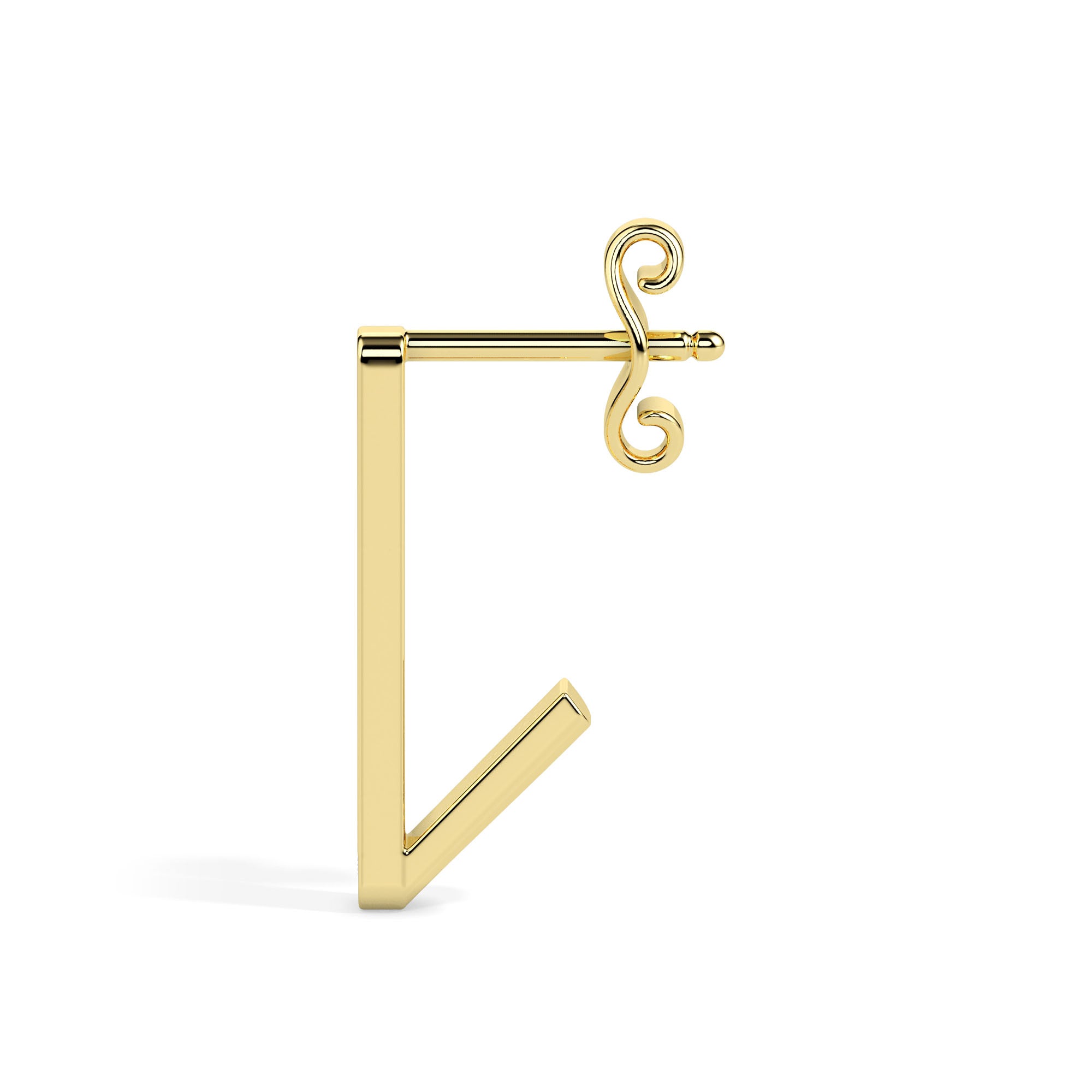 vertical bar diamond drop earrings in yellow gold