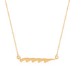 feather style pave lab-grown diamond pendant necklace in yellow gold