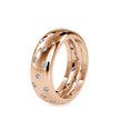 flush set lab-grown diamond ring in rose gold