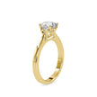 round cut prong lab-grown diamond ring in yellow gold