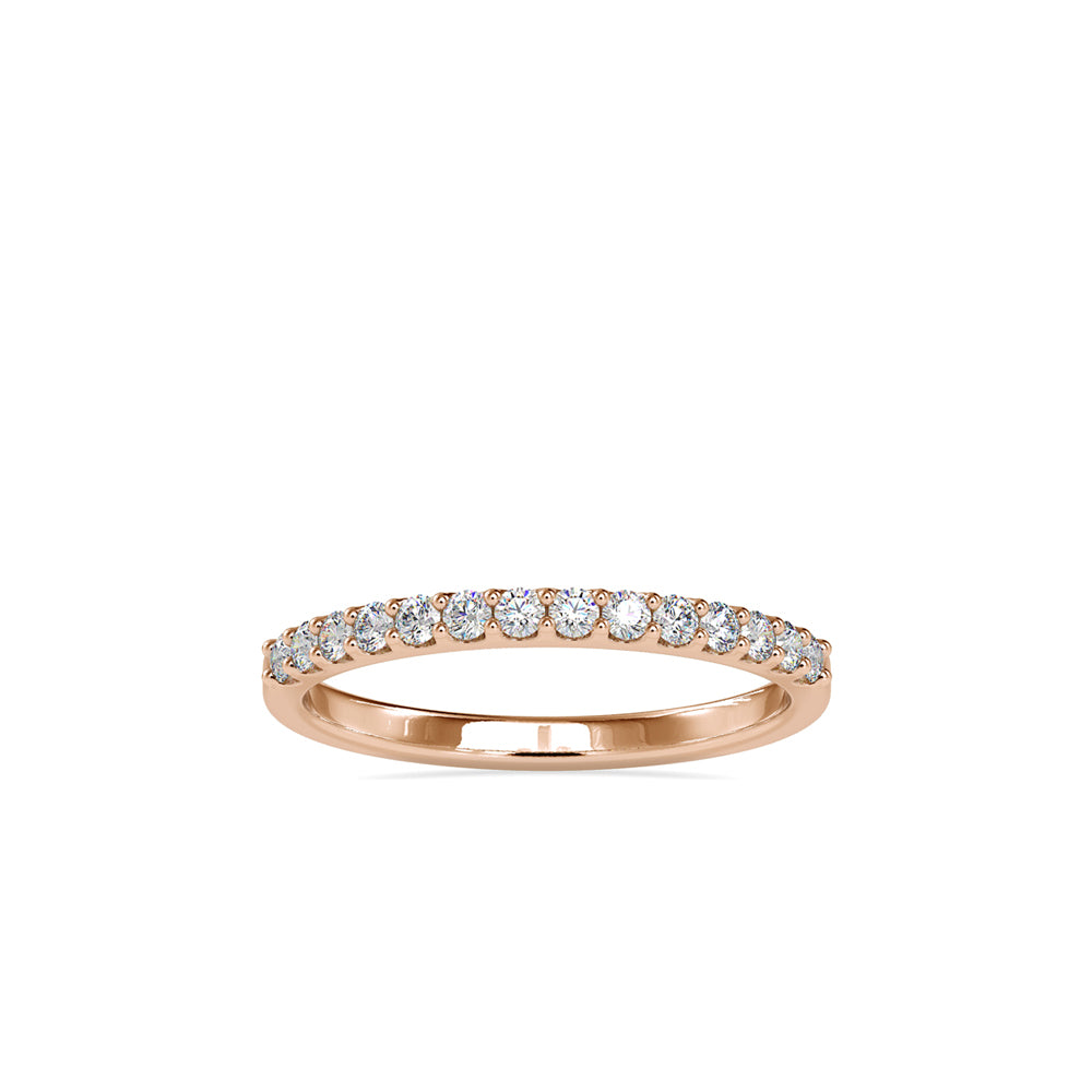 pavé half eternity lab-grown diamond ring in rose gold