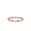 pavé half eternity lab-grown diamond ring in rose gold