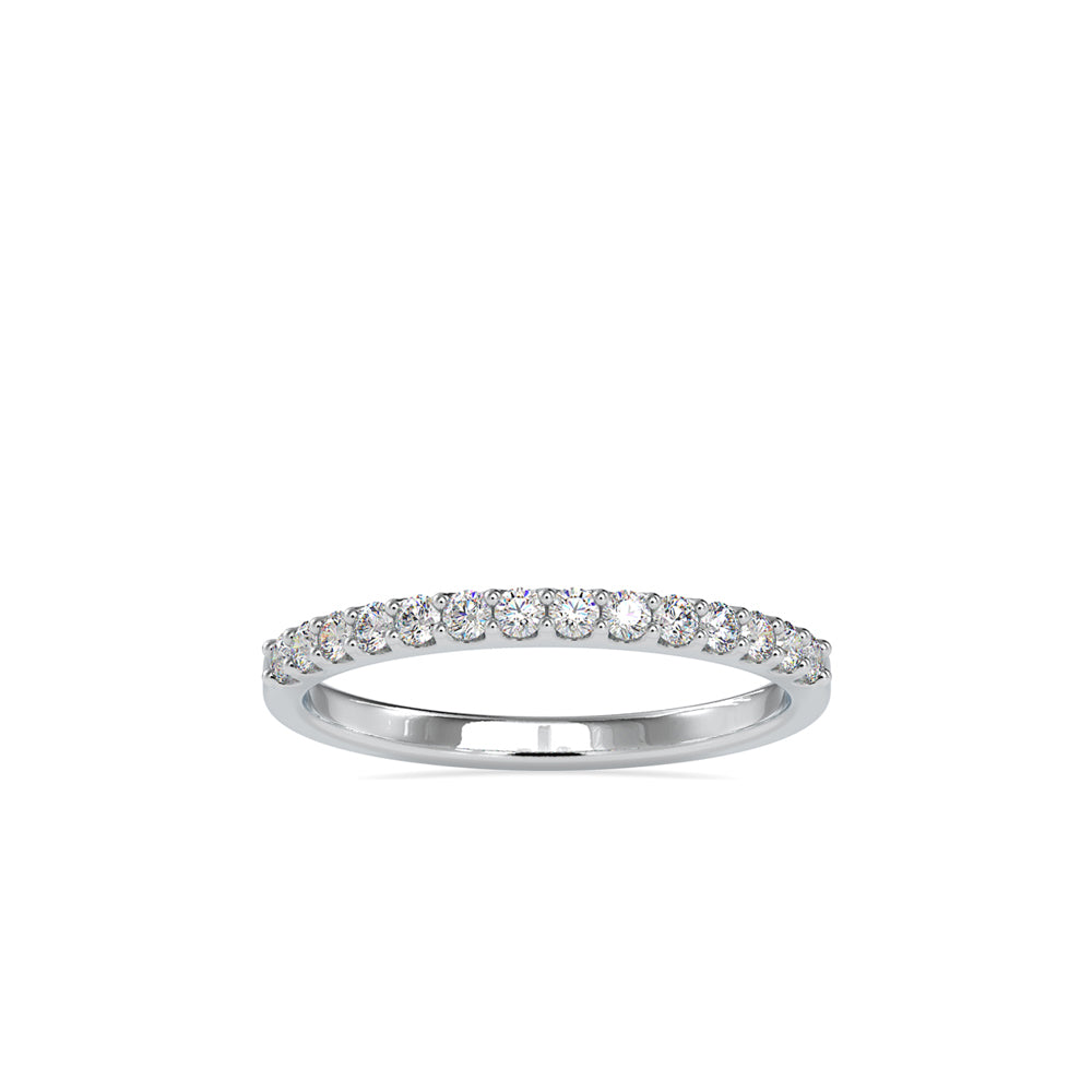 pavé half eternity lab-grown diamond ring in white gold