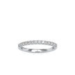 pavé half eternity lab-grown diamond ring in white gold