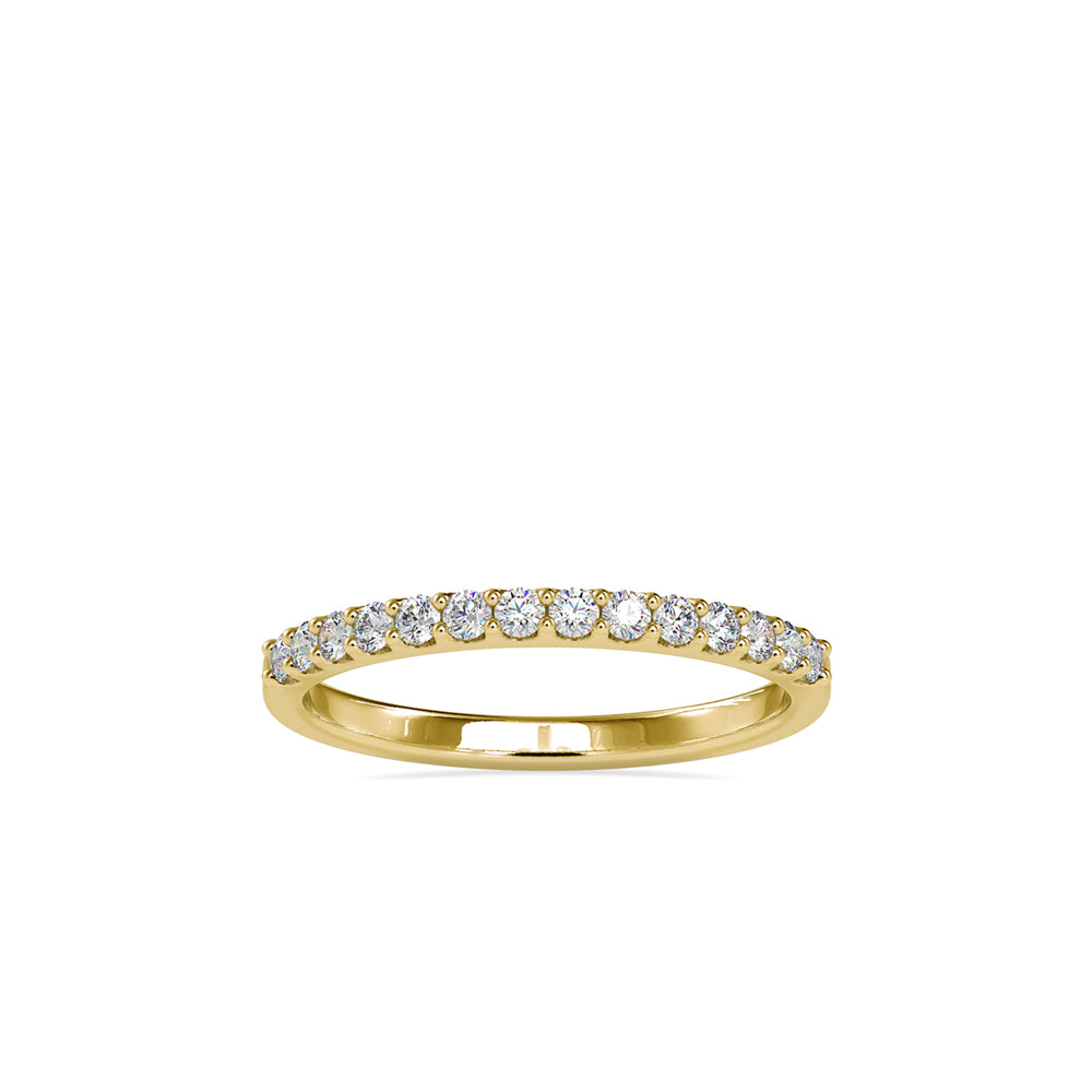 pavé half eternity lab-grown diamond ring in yellow gold