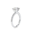 round cut solitaire lab-grown diamond ring in white gold